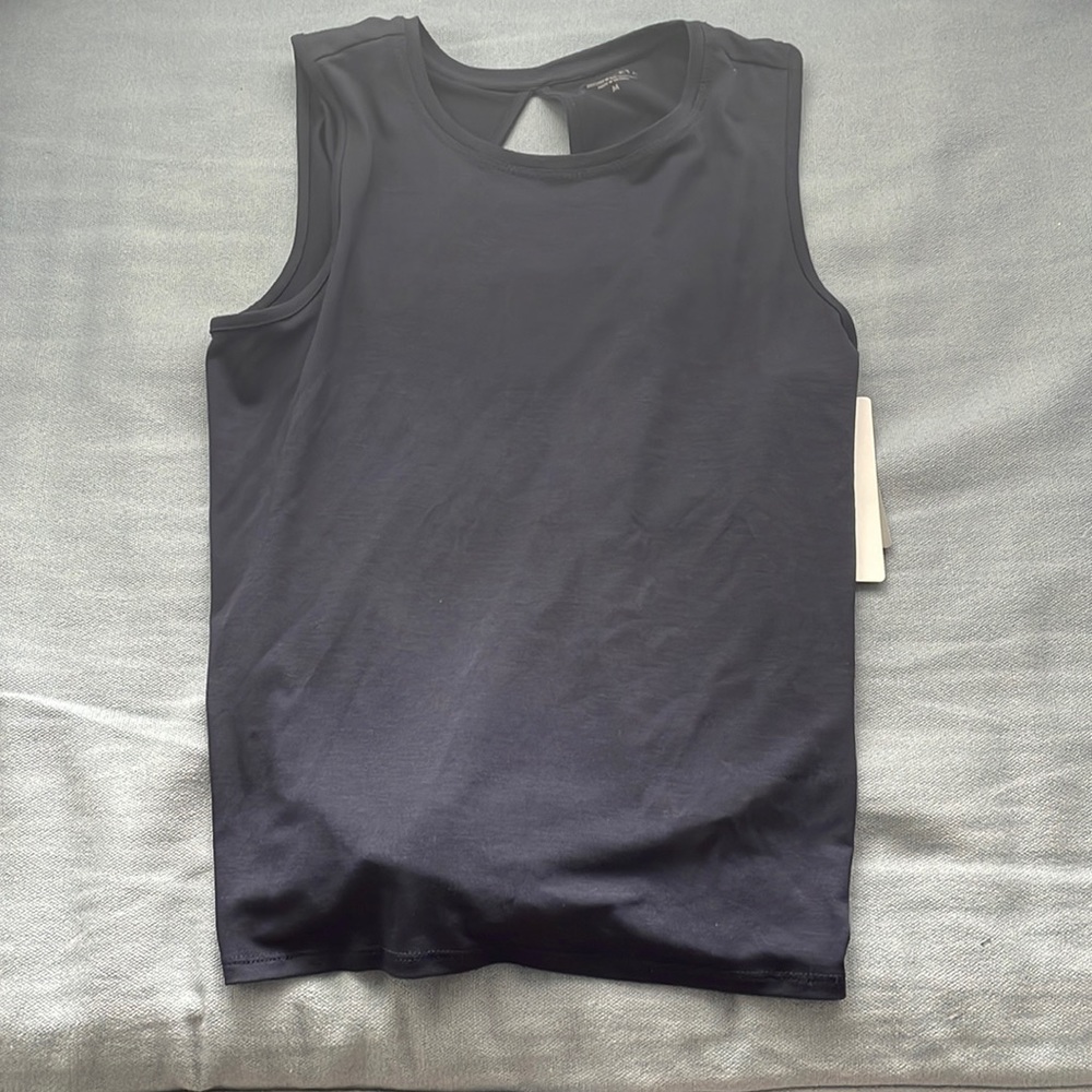 Navy blue Athelta open back work out top